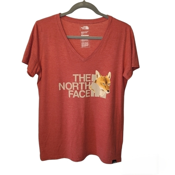 The North Face Tops - The North Face T-Shirt Short Sleeve Relaxed Fit Graphic with Fox Red, Size Small